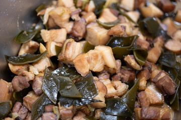 Braised Pork Belly with Kelp in Rich Sauce Home Cooked Dish