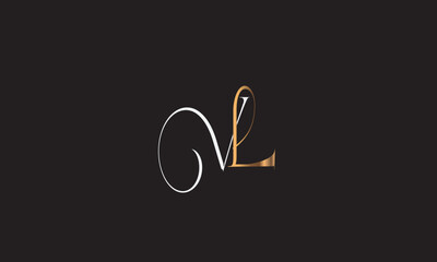 VL, LV, L, V Abstract Letters Logo Monogram	