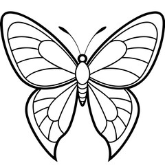 Simple Sea Butterfly Outline Design