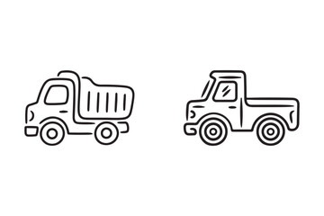 Toy car truck vector illustration