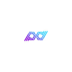 Obraz premium Modern PD Infinity: Flowing Tech Connect Vector Logo