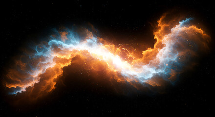 Obraz premium Celestial Waves: A Dance of Clouds