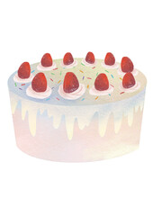 Soft Pastels Strawberry Cake