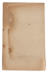 Vintage background of old ancient torn paper texture isolated