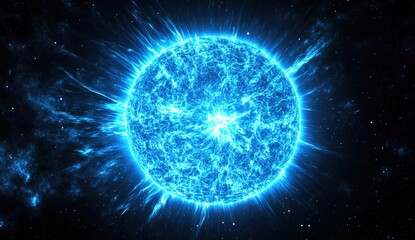 Obraz premium Stars glowing blue against a dark background