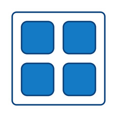 Solar Panel Blue Icon. Solar Energy, Solar Panel, Green Energy, Sun Energy, Solar Battery, Energy Saving, Solar House, Ecology, Electricity, Renewable Energies Editable Stroke Vector Illustration