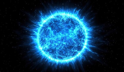 Fototapeta premium Stars glowing blue against a dark background