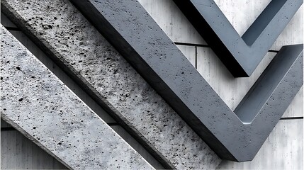 Fototapeta premium Abstract Close-Up of Sleek Concrete Triangle Pattern Design
