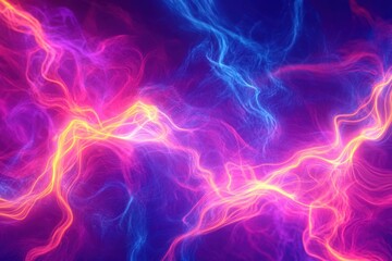 Colorful abstract design with vibrant swirling lights and dynamic energy patterns