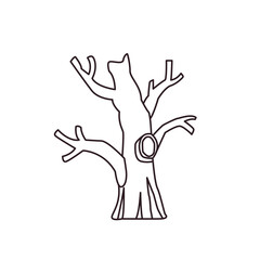 Fototapeta premium A bare tree trunk with branches lacking in leaves leafless emoji vector symbol sign icon illustration