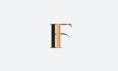 IF, FI , F , I , Abstract Letters Logo Monogram	