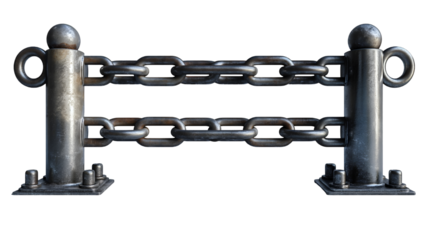 Industrial Chain Barrier Heavy Duty Security Fence with Posts.