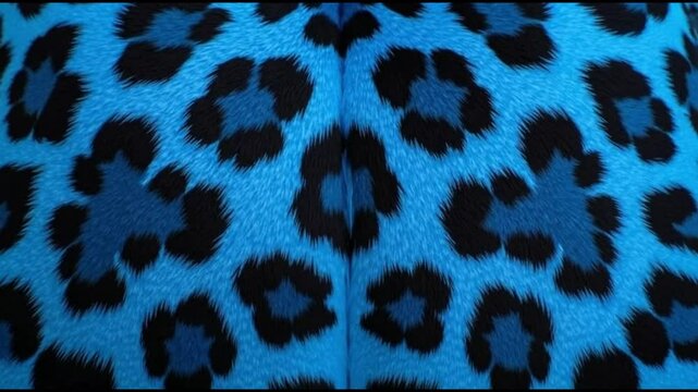 Blue leopard print pattern on textured background
