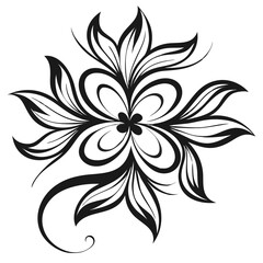 Fototapeta premium Stylized Bloom – Elegant Floral Silhouette