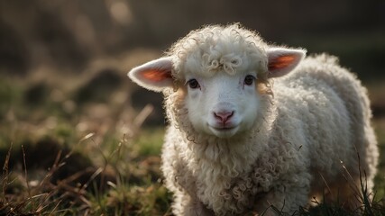 Obraz premium Lamb on Meadow