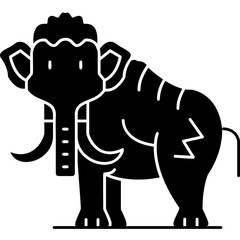 Mammoth Icon Vector Element