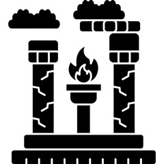 Torch Icon Vector Element