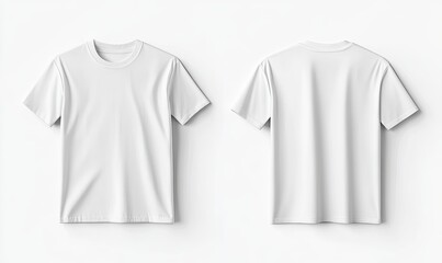 White t-shirt mockup, front and back views. (1)