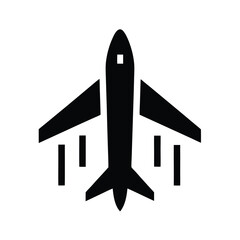 Commercial Airplane Icon Vector Bold Design