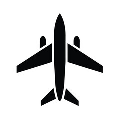 Outline Airplane Icon Vector Thin Lines Minimal