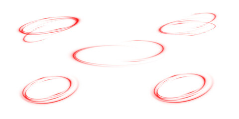 A glowing red stream of light flows with speed and elegance, evoking the feeling of high-speed movement.