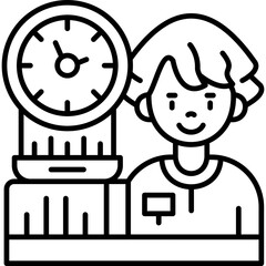 Cashier Time Icon Vector Element