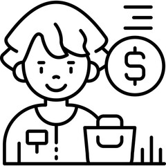 Shopper Icon Vector Element
