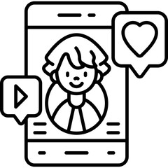 Influencer Icon Vector Element