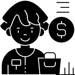 Shopper Icon Vector Element