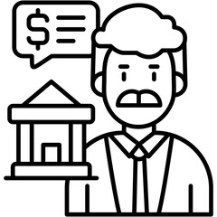 Bank Account Icon Vector Element