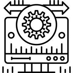 Online Setting Icon Vector Element