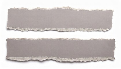 Torn Gray Paper Strips: A Minimalist Textural Image