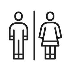 Restroom icon vector image. Suitable for mobile apps, web apps and print media.