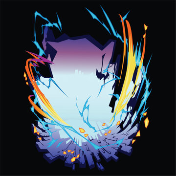 anime emotion effects element with hand drawn vector illustration 