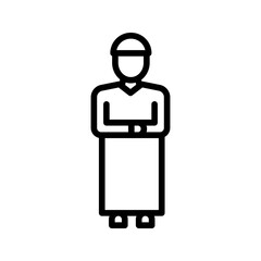 Salah icon vector image. Suitable for mobile apps, web apps and print media.