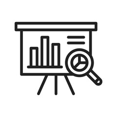 Share Market Analysis icon vector image. Suitable for mobile apps, web apps and print media.