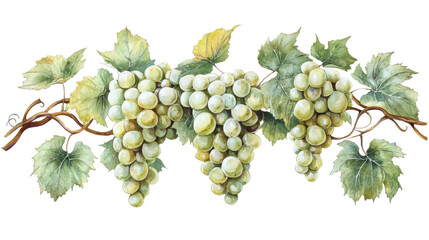 Obraz premium bunch of grapes clipart illustration on white background