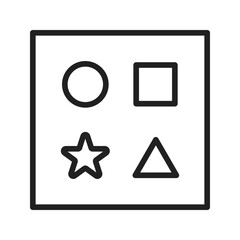 Shape Toy icon vector image. Suitable for mobile apps, web apps and print media.