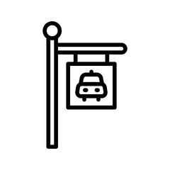Taxi Signal icon vector image. Suitable for mobile apps, web apps and print media.