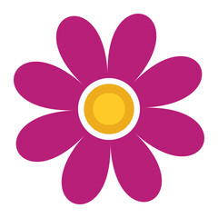 Flat style abstract flower design colorful fresh pattern