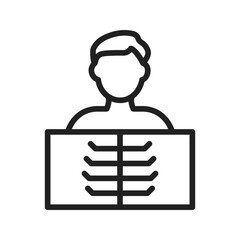 X Ray icon vector image. Suitable for mobile apps, web apps and print media.