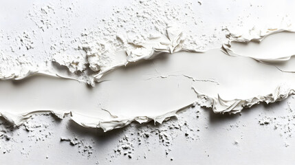 Textured white surface with peeling paint horizontal layout fine art photography minimalist style