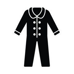 Naklejka premium Pajama Set with Buttons Vector Illustration