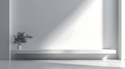Obraz premium Minimalist interior design inspiration modern living space digital art bright white background