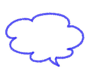 もこもこ吹き出し素材　右向き