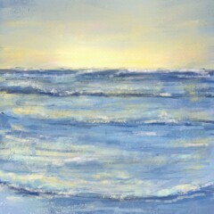 Obraz premium sunset on the sea abstract painting