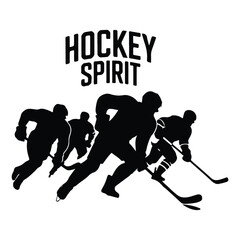 Hokey players vector on a white background