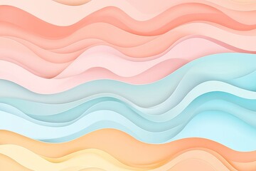 Pastel Waves Abstract Background