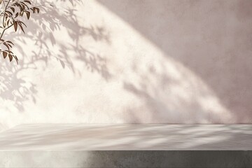 Pastel-toned interior display with natural light