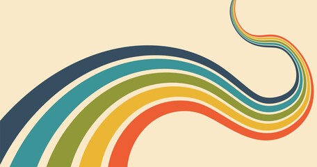 abstract rainbow retro background
